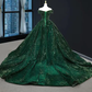 Unique a line long prom dress, green long evening dress   cg21447