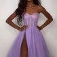 A-Line Purple Long Prom Dress, Purple Formal Evening Dresses    cg24965