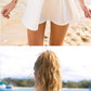 A-Line Jewel Sleeveless Short Open Back White Stretch Satin Homecoming Dress with Lace cg1121