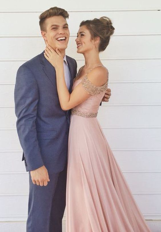 Fabulous V-neck Floor-Length Ruched Blush Prom Bridesmaid Dress with Beading cg1545