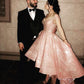 Champagne Off the Shoulder High Low prom Dress   cg15630