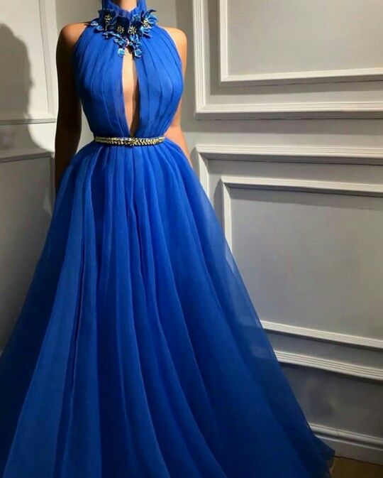 Blue Long Prom Dress Formal Evening Dresses    cg15717