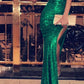 Royal Blue Mermaid Prom Dress Sequin Backless Evening Gowns  cg1649