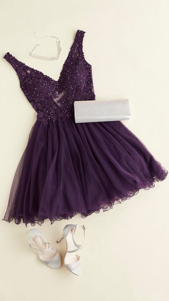 Purple homecoming dress cg1985