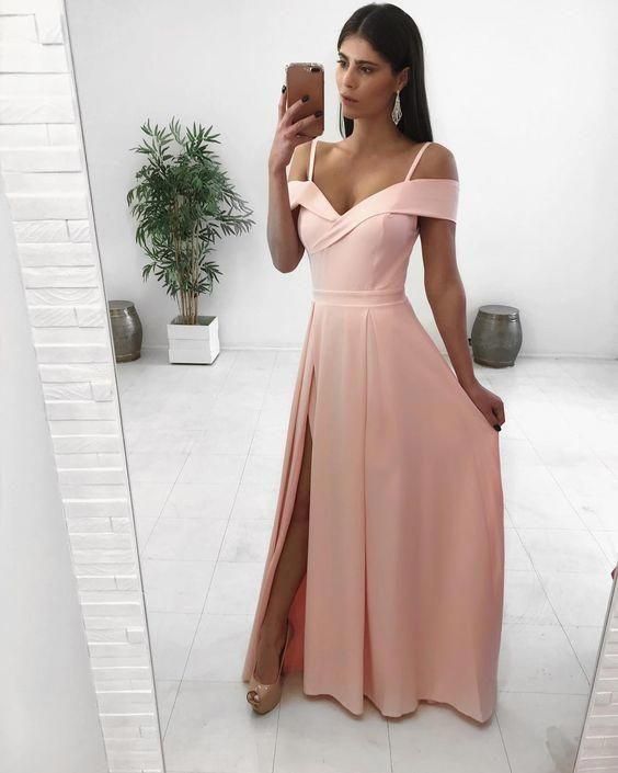 Pink Prom Dress, Long Prom Dress, A Line Simple Prom Dress    cg19919