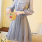 SWEET SOLID COLOR SEE-THROUGH RUFFLE EMBROIDERY DOUBLE DAY homecoming DRESSES cg2061