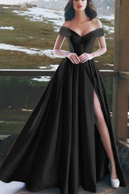 Long black prom dresses 2020 formal dresses cg2080
