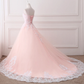 Pink Puffy Ball Gown Princess Sweetheart Tulle Formal Dress With White Lace Prom Dress    cg21328