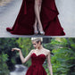 high low prom dresses,burgundy prom dresses,asymmetric prom dress cg2146