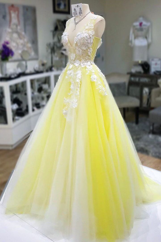 Yellow Prom Dresses Evening Dress Fairy Formal Gowns Party Wear    cg22207