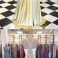 Simple yellow satin long prom dress, yellow evening dress, yellow formal dress cg2223