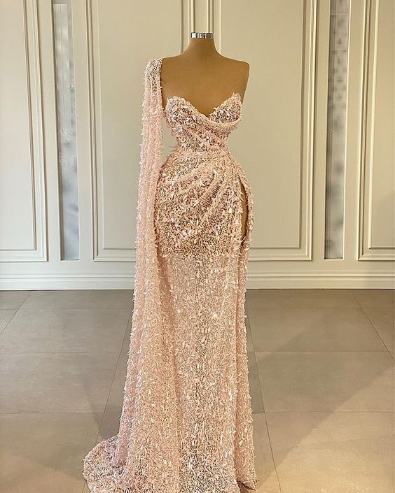 pink long prom dress, evening dress    cg23093