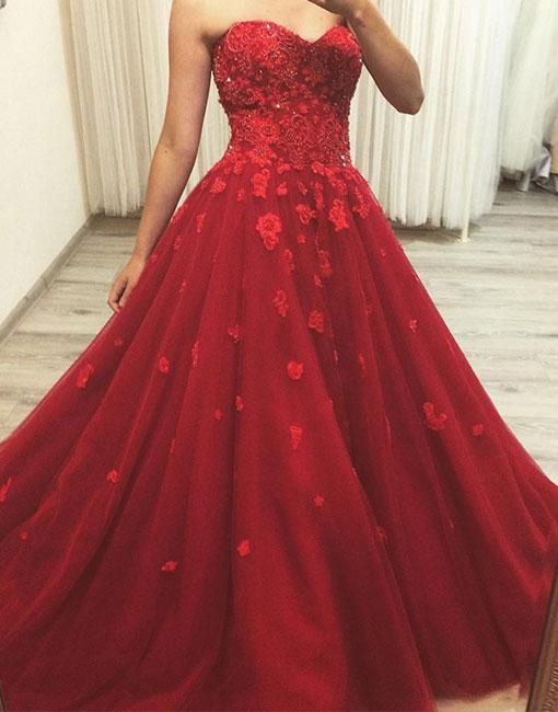 Burgundy lace tulle long prom dress, burgundy evening dress       cg23198