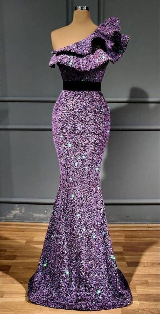 Purple sequin Long Prom Dresses,Graduation School Party Dress       cg23297