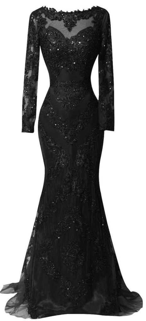 Custom Long Sleeves Prom Dress,Charming Beading Evening Dress,Lace Mermaid Prom Dress          cg23497