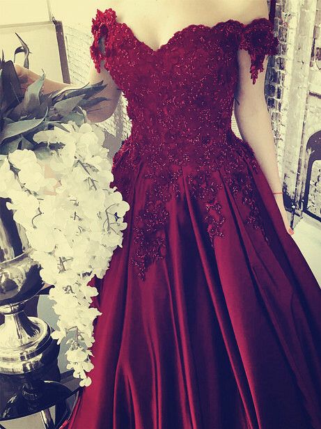 Elegant V-neck Off The Shoulder Lace Beaded Prom Dresses Floor Length         cg23499