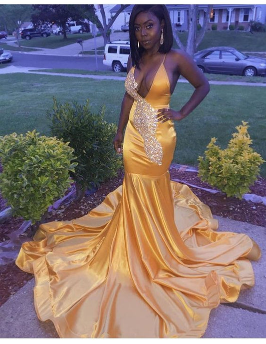Sparkling Sequins Mermaid Black Girl Prom Dresses            cg23622