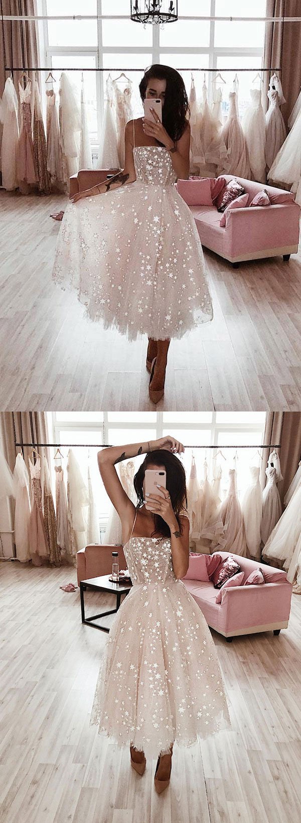 White tulle short prom dress, homecoming dress cg27