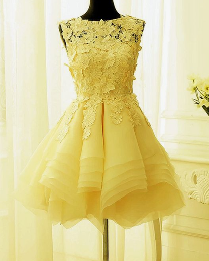 yellow homecoming dresses,short dresses,semi formal dresses,short cocktail dress cg2732