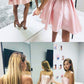 A Line Strapless Light Blue Short Homecoming Dress With Pockets Beading cg2781