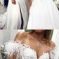 White tulle lace long prom dress, white tulle lace formal dress cg2791