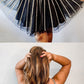 Black v neck tulle beads dress, homecoming dress cg2793