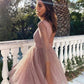 Glitter Pink 3/4 Sleeves Open Back Short Homecoming Dress cg2807