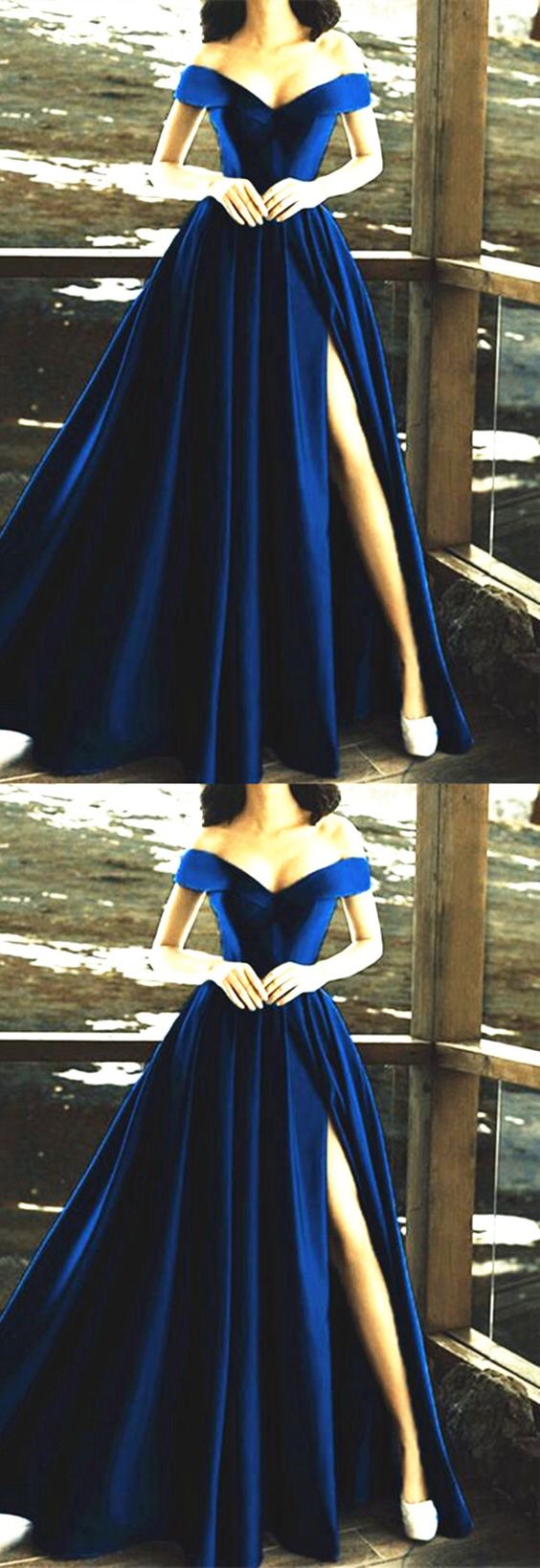 navy blue prom evening gown dresses leg split cg2901