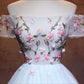 CUTE TULLE APPLIQUE SHORT DRESS, HOMECOMING DRESS cg3010