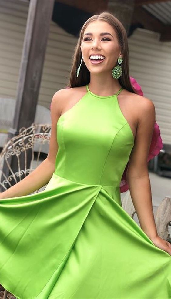 simple green short homecoming dresses, cheap homecoming dresses cg3082