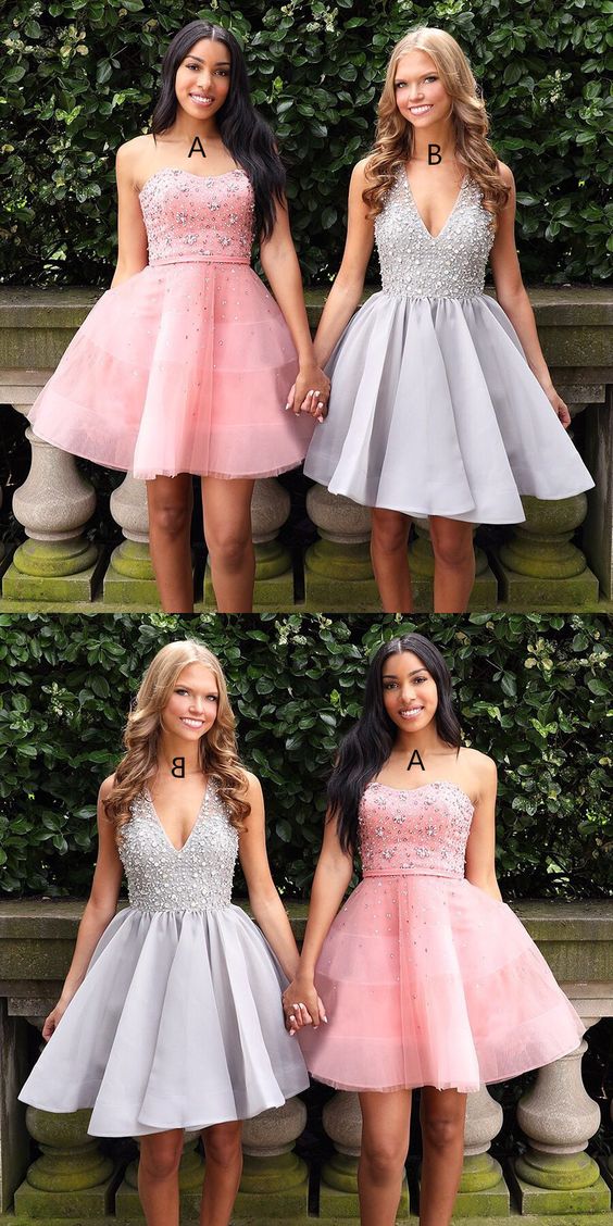 pink homecoming dresses, silver homecoming dresses, dancing dresses sweet 16 dresses cg3084