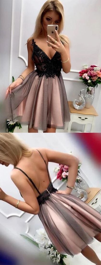 Gray Short Homecoming Dresses With Appliques  cg3113