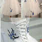 Lace up Tulle Short Homecoming Dress, Elegant White homecoming Dress, Cheap Party Dress  cg313