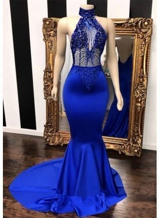 Stunning Royal Blue Mermaid Prom Dresses  cg3308