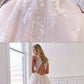 Custom made v neck tulle lace long prom dress, wedding dress cg3346