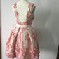 Lovely Short Lace Appliques Hand-Made Flower Homecoming Dress cg3347