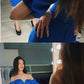 Sheath Sweetheart Short Sleeves Knee-Length Royal Blue Homecoming Dress cg3547