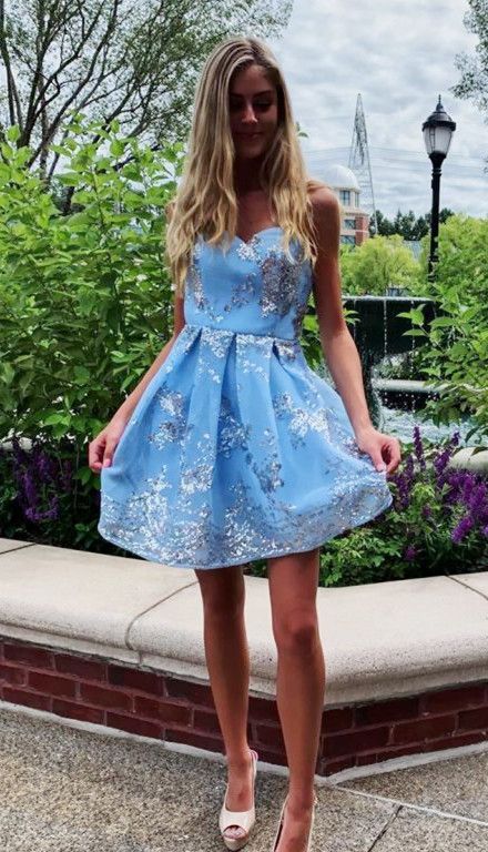 princess blue homecoming dress with sequins, sweet 16 dress cg3577