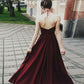 Sexy Prom Dress,Burgundy Prom Dresses,Chiffon Prom Dress,Long Prom Dress,Appliques Prom Dress 3693