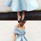 light blue homecoming dress,short dress,tea length party dress cg3821
