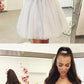 Sexy A-Line V-Neck Short Ivory Tulle Homecoming Dress with Beading cg394