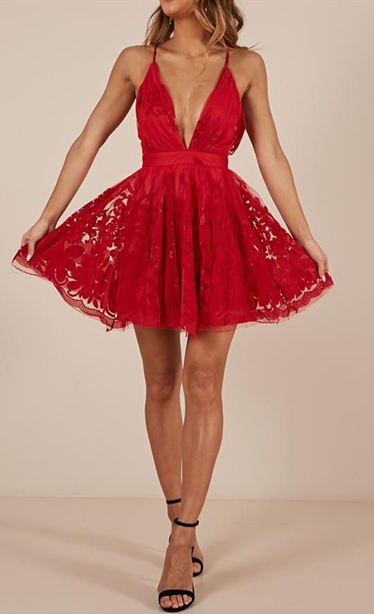 red lace homecoming dresses, cheap short homecoming dresses, sexy deep v neck cocktail dresses cg5067