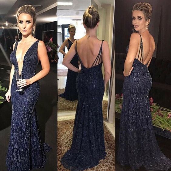Sexy Women Deep V-Neck Maxi Dress Casual Party Elegant Formal prom Dresses Backless cg5313