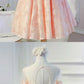 Feminine A-line Scoop Neck Tea-length Tulle Homecoming Dress With Appliques Lace  cg5687
