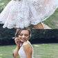 2019 A-Line White Short Homecoming Dresses With Straps,Custom Made Homecoming Dresses  cg598