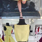 Yellow Satin Two Piece Charming Homecoming Dresses cg747