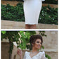 Long Sleeves Knee Length Homecoming Dresses,Sheath Lace Dress,Dress For Homecoming cg862