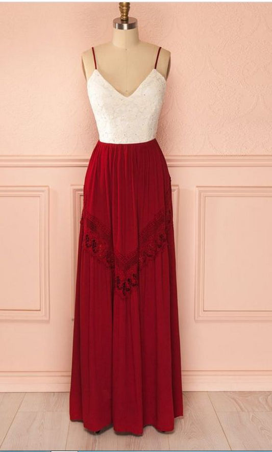 Spaghetti Prom Dress,Deep V Neck Prom Dress,Red Dress,Fashion Prom Dress,Sexy Party Dress, New Evening Dress  cg9041