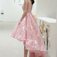 Pink High Low Prom Dresses Sequined Lace Short party Dress    cg9225