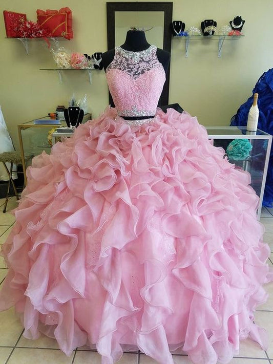 A Line pink Prom Dress    cg9273